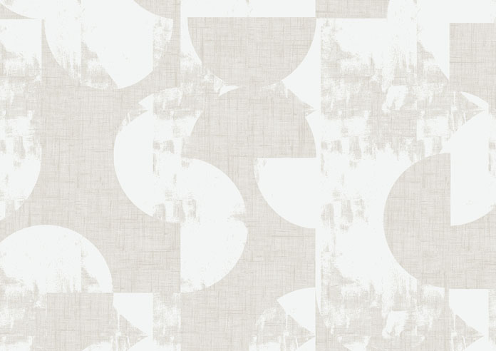 Circular Relief Print, Linen Cream - Twist&Fit Roller Blind - Image 6